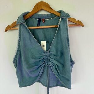 Denim Blue Sleeveless Top